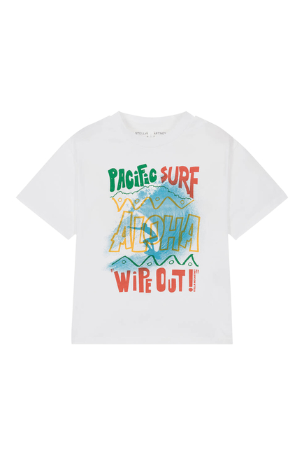 Kids Cotton Surf-Print T-Shirt